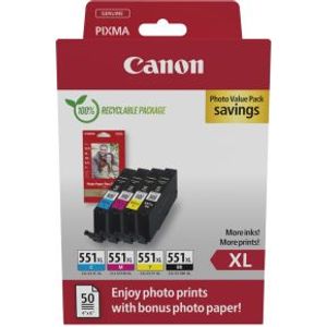 Canon 6443B008 inktcartridge 4 stuk(s) Origineel Hoog (XL) rendement Zwart, Cyaan, Magenta, Geel