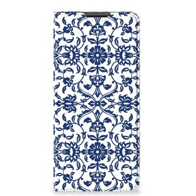 Motorola Edge 30 Pro Smart Cover Flower Blue