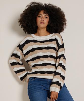 trui met gestreept design