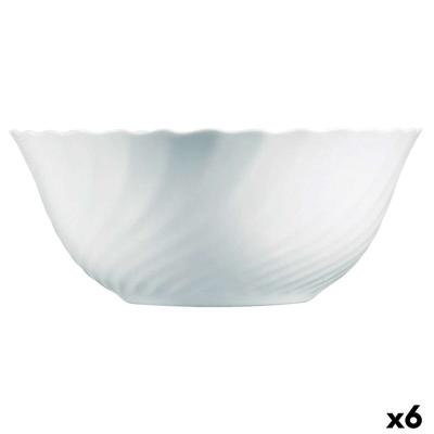 Saladekom Luminarc Trianon Wit Glas (24 cm) (6 Stuks)