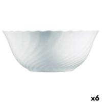 Saladekom Luminarc Trianon Wit Glas (24 cm) (6 Stuks)