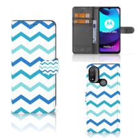 Motorola Moto E20 | E30 | E40 | Telefoon Hoesje | Zigzag Blauw