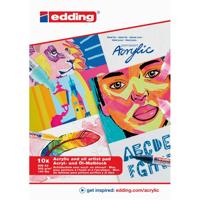 Olie- en Acrylblok edding 30010 A3 10 vel 300 gram wit | 15 stuks