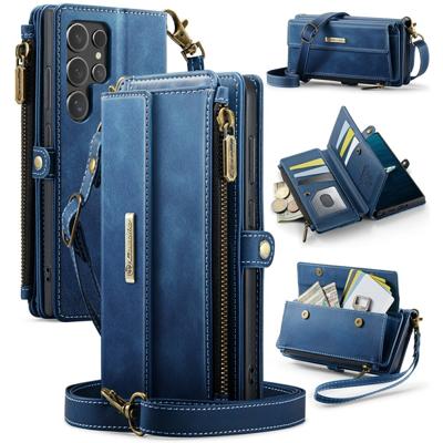 Caseme Samsung Galaxy S25 Ultra hoesje - portemonnee tasje - Blauw