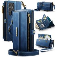 Caseme Samsung Galaxy S25 Ultra hoesje - portemonnee tasje - Blauw