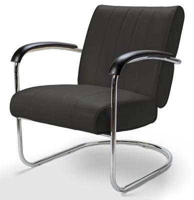 Retro Bel Air Lounge Stoel Pullman LC-01 Zwart LTD