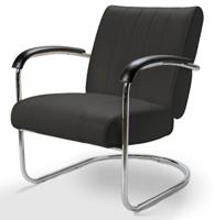 Retro Bel Air Lounge Stoel Pullman LC-01 Zwart LTD