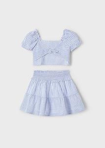 Mayoral Zomer rok + top meisjes - indigo blauw