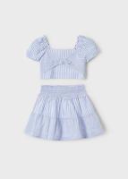 Mayoral Zomer rok + top meisjes - indigo blauw