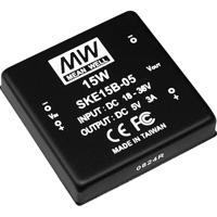 Mean Well SKE15C-12 DC/DC-converter 15 W Aantal uitgangen: 1 x Inhoud 1 stuk(s) - thumbnail