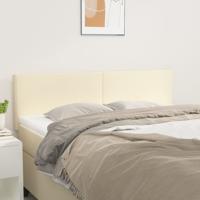 Hoofdborden 2 st 72x5x78/88 cm kunstleer crmekleurig