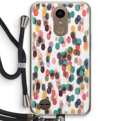 Tropical Dots: LG K10 (2017) Transparant Hoesje met koord