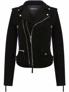 Giuseppe Zanotti veste de moto Amelia en daim - Noir