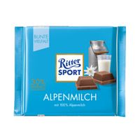 Ritter Sport - Alpenmelk Chocolade - 100g - thumbnail