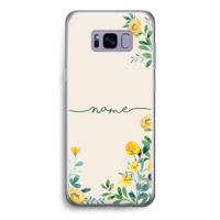 Gele bloemen: Samsung Galaxy S8 Transparant Hoesje