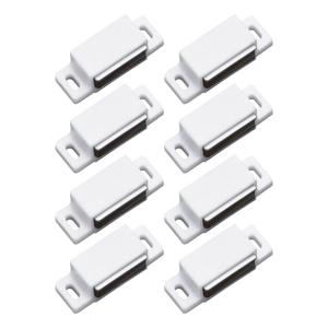 AMIG magneetsnapper/deurmagneet - 8 stuks - wit - 4.3 x 1.45 x 1,2 cm - 3 kg