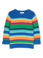 Ralph Lauren Kids pull Polo Pony à rayures - Bleu - thumbnail