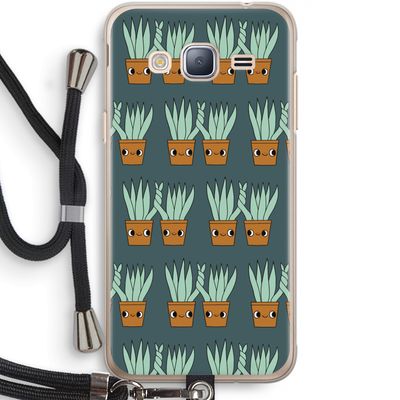 Sansevieria: Samsung Galaxy J3 (2016) Transparant Hoesje met koord
