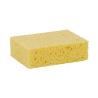 Viscose huishoud spons - geel - 14 x 11 x 3,5 cm - Biologisch afbreekbaar