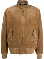 Polo Ralph Lauren veste bomber côtelée à logo - Marron