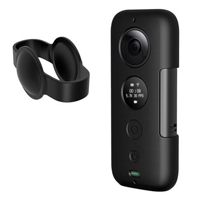 PULUZ siliconen beschermhoes met lens cover voor Insta360 een X (zwart)