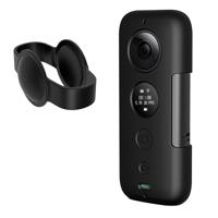 PULUZ siliconen beschermhoes met lens cover voor Insta360 een X (zwart)