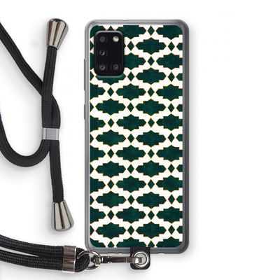 Moroccan tiles: Samsung Galaxy A31 Transparant Hoesje met koord