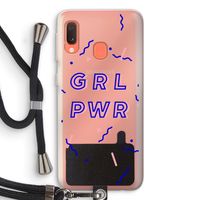 GRL PWR: Samsung Galaxy A20e Transparant Hoesje met koord