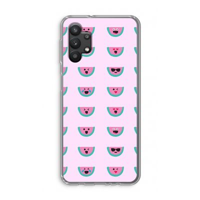 Smiley watermeloenprint: Samsung Galaxy A32 5G Transparant Hoesje