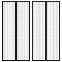 VidaXL Insectendeurgordijnen 2 st magnetisch 210x90 cm zwart