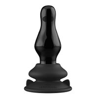 Missy - Glass Vibrator - With Suction Cup and Remote - Rechargeable - 10 Speed - Black