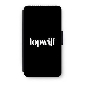 Topwijf Zwart: iPhone XS Flip Hoesje