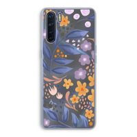 Flowers with blue leaves: Oppo A91 Transparant Hoesje