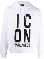 DSQUARED2 hoodie en coton à imprimé Icon - Blanc - thumbnail