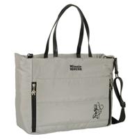 Handtas Minnie Mouse Teen Sand Gestoffeerd Grijs 40 x 31 x 17 cm