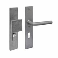 Intersteel SKG3 veiligheidsbeslag voordeur rechthoek 250x50mm greep/kruk Jura PC72 kerntrekbeveiliging - PVD RVS getrommeld