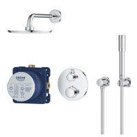 GROHE Grohtherm Perfect Regendoucheset - hoofdddouche 21cm - 2 functies - handdouche staaf - chroom 34732000