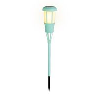 Solar tuinfakkel/tuinlamp turquoise op zonne-energie 61 cm - thumbnail