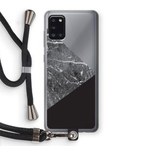 Combinatie marmer: Samsung Galaxy A31 Transparant Hoesje met koord