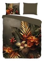 Good Morning Dekbedovertrek "bloemen en bladeren " - Multi - (240x200/220 cm) - Katoen