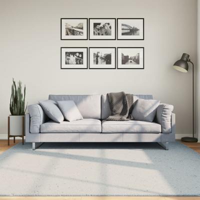 VidaXL Vloerkleed huarte laagpolig zacht wasbaar 200x200 cm blauw