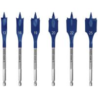 Bosch Accessories 2608900333 Hout-freesboorset 13 mm, 16 mm, 19 mm, 20 mm, 22 mm, 25 mm Gezamenlijke lengte 152 mm Zeskant schacht 6 stuk(s) - thumbnail