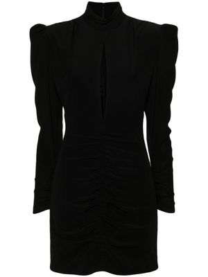Alessandra Rich robe courte à détails de fronces - Noir