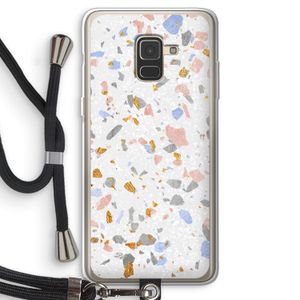 Terrazzo N°8: Samsung Galaxy A8 (2018) Transparant Hoesje met koord