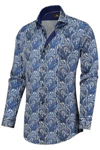 Circle of Gentlemen Slim Fit Overhemd blauw, Motief