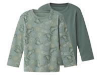 lupilu Set van 2 kinder longsleeves (Groen, 110/116)