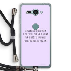 Regenboog: Sony Xperia XZ2 Compact Transparant Hoesje met koord
