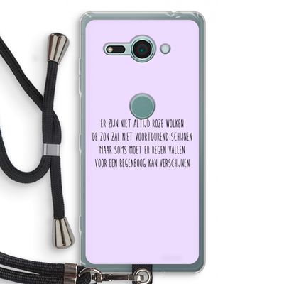 Regenboog: Sony Xperia XZ2 Compact Transparant Hoesje met koord
