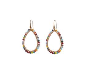 Day&Eve Hang Oorbellen Beads Open Drop Multi | Goud