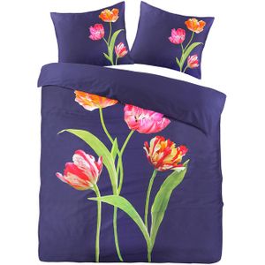 Papillon Tulips Dekbedovertrek Blauw-2-persoons (200 x 200/220 cm)